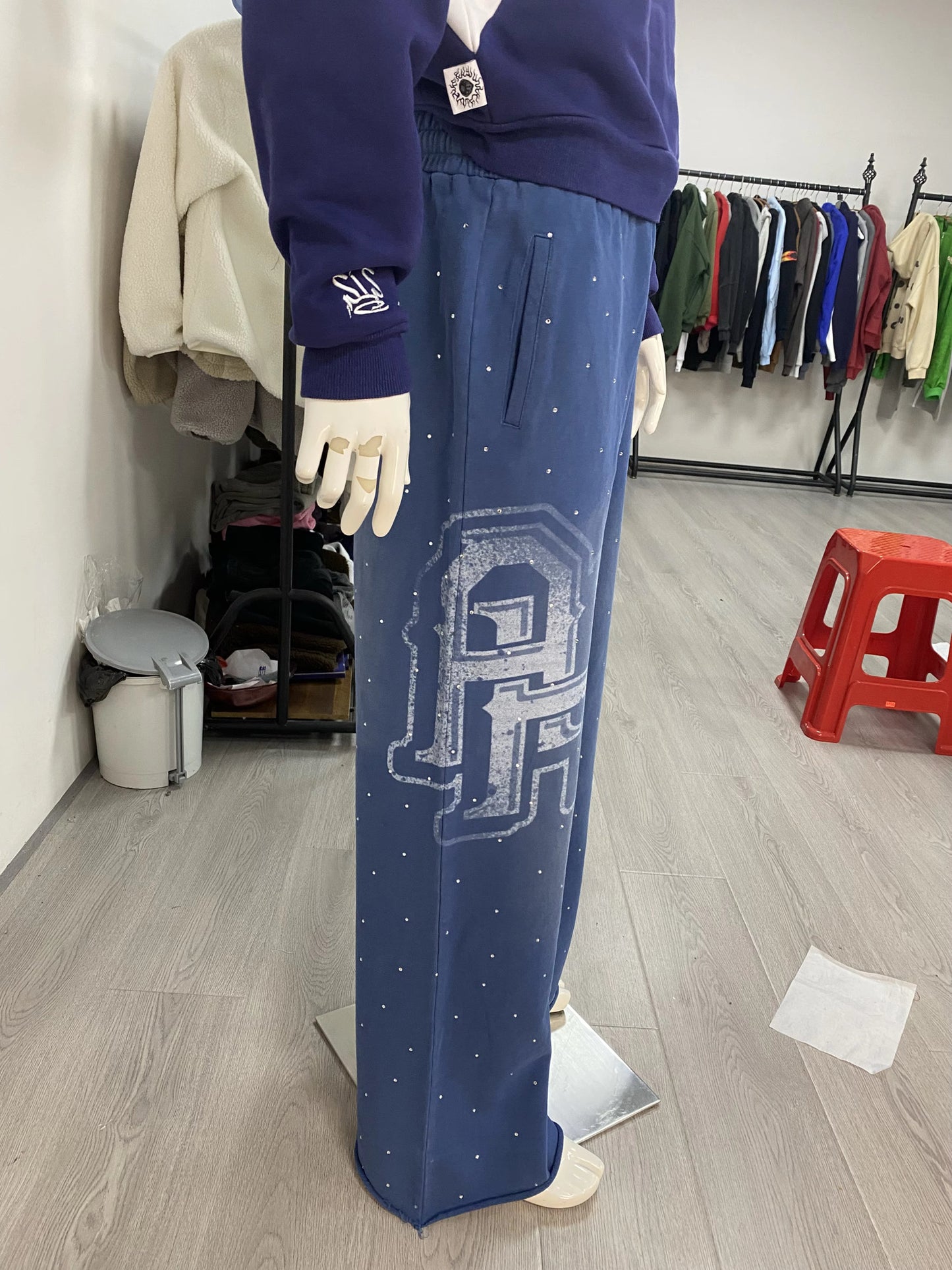 Baggy Ambitious Rhinestone Sweats